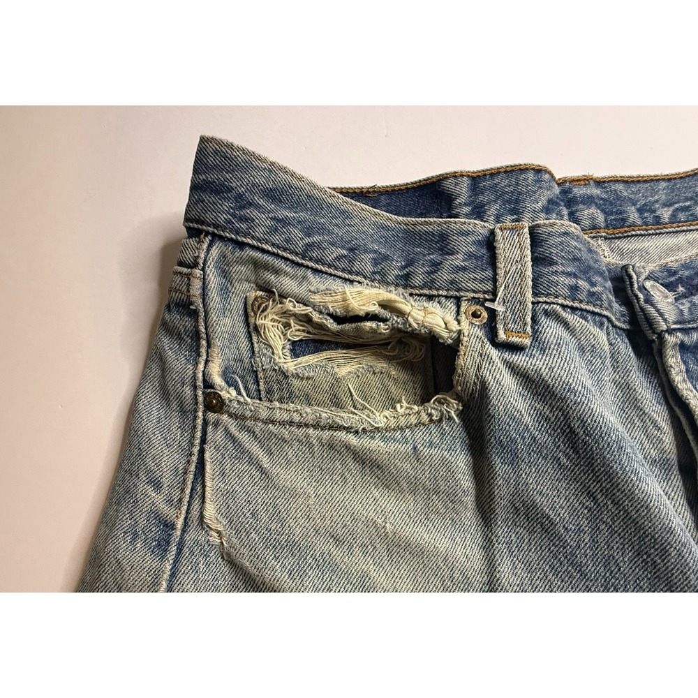 Vintage Levi's 501 Jeans USA W36 L30 Distressed Button Fly Straight Leg Grunge - Picture 12 of 16